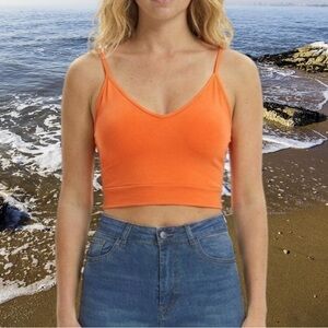 Orange Women's Crop Top